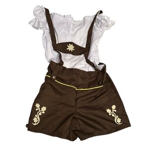 Brown and White Women's Costume